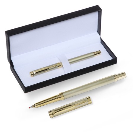 Handle Gift Roller in the leatherette case PB IT, matte gold/gold