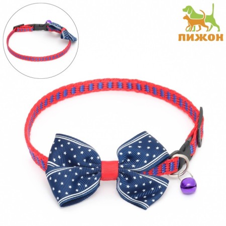 Collar "stars", 30 x 1 cm, kapron, blue