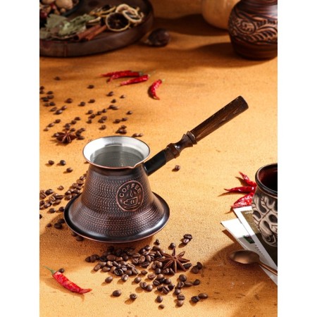 Turk for coffee "Armenian jezva", 700 ml, copper, induction-4