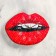 Watch wall "lips", discrete move, 29 x 18 cm