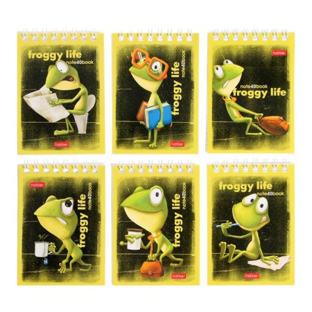 Notepad A7, 40 sheets on the crest "Frog Cyrus", covered Cardboard, OFSET block 65g/m2, mix