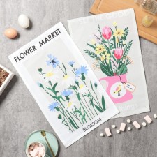 A set of kitchen towels of the bouquet 