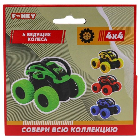 Friction Funky Toys Clovy "Crowdsh", 4x4, springs, yellow color-2