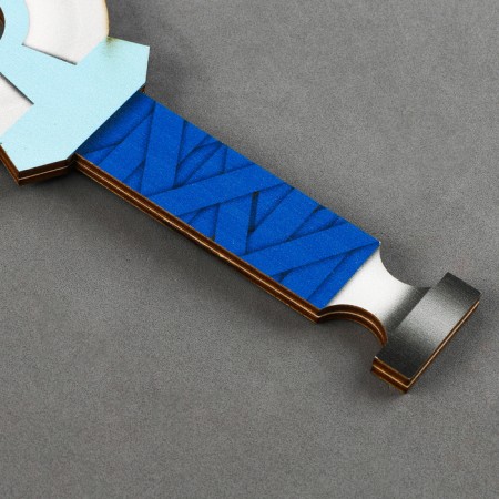 Model made of wood "sword", blue-3