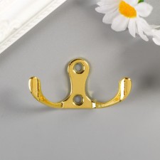 Double metal hook (set 4 pcs) gold 4.5x3 cm