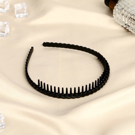 Hair cap "night" a comb a pigtail, 1.8 cm, black