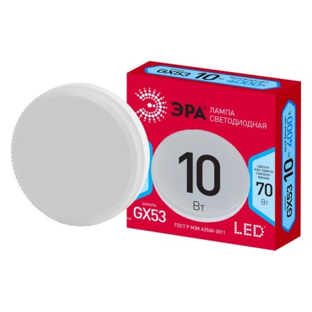 LED LED era Red Line "tablet", 10 W, GX53, 800 lm, 4000k, white glow-1
