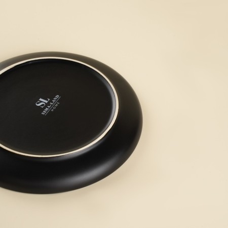 A set of porcelain plates SL Home "Dark", d = 20.3 cm, black color-3