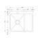 Kitchen sink "RMS" MRK-5851BL-R, mortise, right, thickness 3.0 and 1 mm, dispenser, graphite