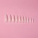 Tips for nail extension, 100 pcs, style shape, short contact zone, container, dairy color