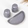 Set for spices Borisov Ceramics "Fog", Solonka, Listen, Stand, Ceramics, Gray