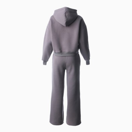 Women's costume (sweatshirt/trousers) was launched, dark gray color, rr l (46-48)-2