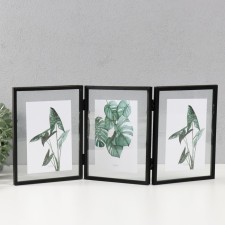 Photo frame Metal in 3 photos 10x15 cm 