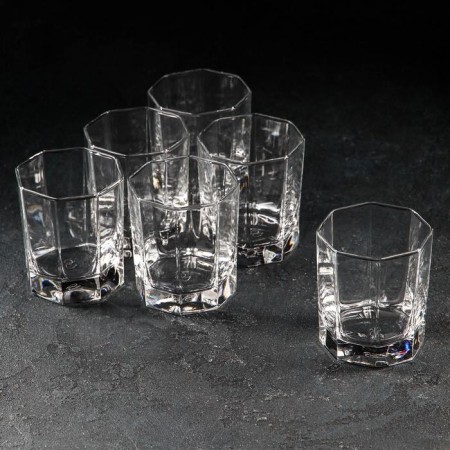 A set of glass glasses for whiskey kosem, 285 ml, 6 pcs