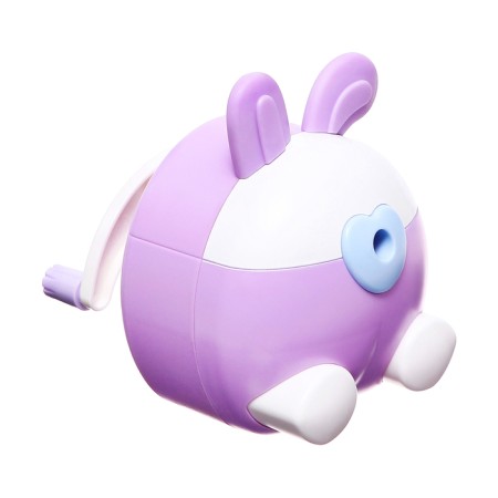Mechanical sharpener with container, lilac ears/white