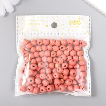 Beads for creativity tree "Pink lobster" d-0.8 cm, set of 20 g-2
