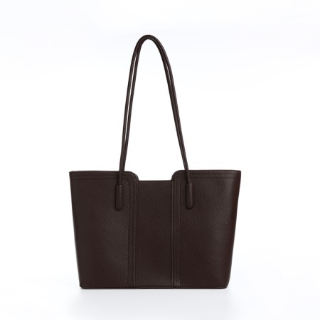 Bag Female Tout with zipper, chocolate color