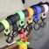 Hook for bags on a stroller, on Velcro, color mix