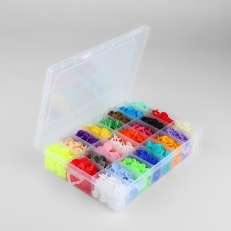 Plastic buttons, D = 12 mm, 360 pcs, in the organizer, colorful color-6