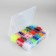 Plastic buttons, D = 12 mm, 360 pcs, in the organizer, colorful color