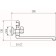 Bath mixer "RMS" SL116-140, spout 350 mm, shower set, zinc, chromium