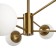 Suspended lamp 60W, 6he27, 40x79 cm, brass
