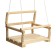 Wooden -suspended chair, seat 28 × 28cm