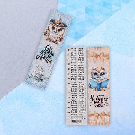 Bookmark "owls" 45 x 162 mm mix-2