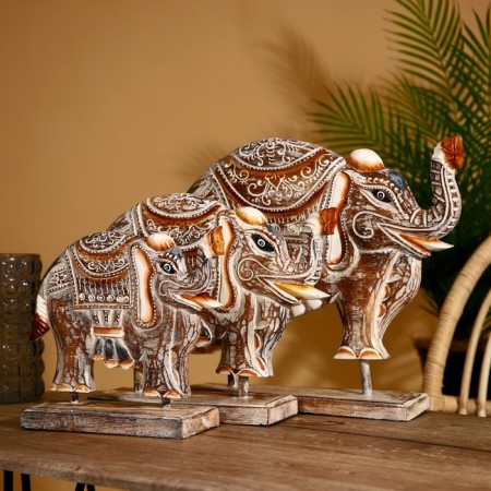 Souvenir set "Elephants" Albezia (set of 3 pcs) 40.25 and 20 cm