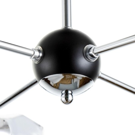 Svetogor chandelier "Night" 8x60W E27 Black/chrome 95x95x32cm-4