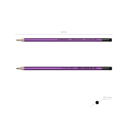 Chernographic pencil with Erichkrause "Metallic", HB, Grifel D = 2.2 mm, wood, three-2