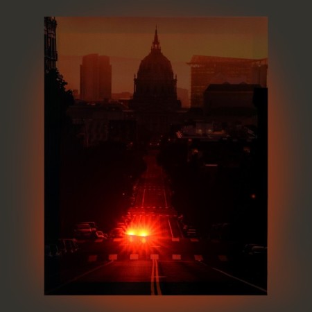 Light picture "Megapolis in the evening" 40*50 cm-1