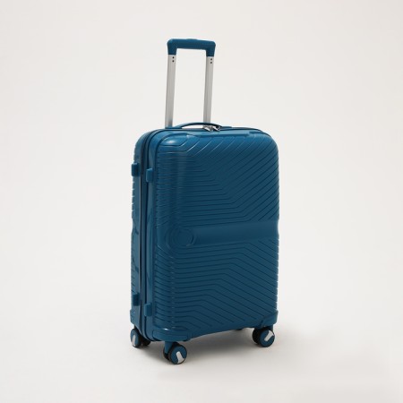 Middle suitcase 24 "on lightning, code lock, blue color-1