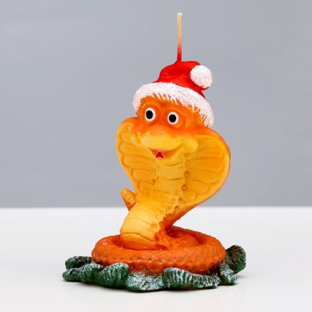 Figure candle "Snake in a hat. Symbol of the year 2025, 5x6.5x7.5 cm-6