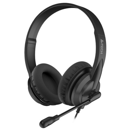 Headphones with A4Tech HS-10 Microphone Black 2M Falle headband (HS-10/3.5mm Plug/Black)