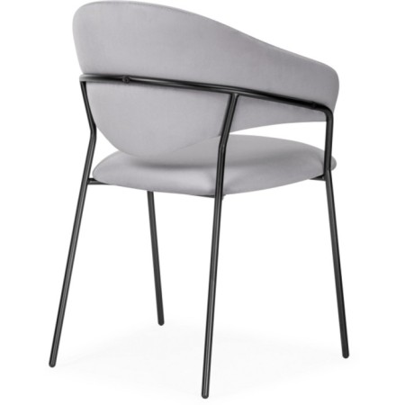 Chair on the metal frame Runso metal/velor, black/gray 57x56x82 cm-3