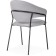 Chair on the metal frame Runso metal/velor, black/gray 57x56x82 cm
