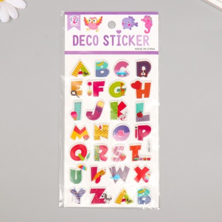 Stick plastic volumetric "letters and animals" mix 20.4x9.7 cm-3