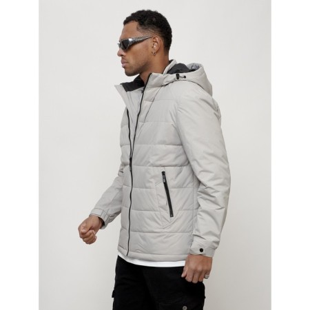 Male spring jacket, size 58, light gray color-5