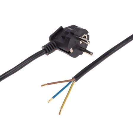 Electric cord with a PVS fork 3x1.0 mm2 1.5m (black) rexant