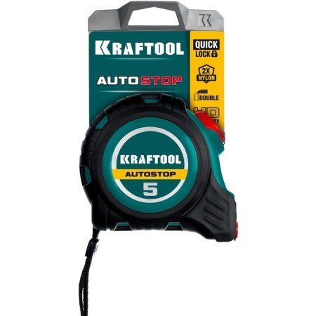 Roulette Kraftool Autostop 3412-5-19, with hitchhiking, 5 m x 19 mm-5