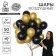 A bouquet of balls “black-gold”, latex, chrome, set of 50 pcs.