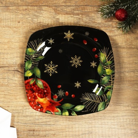 Square plate "Winter Stories", 20 cm-1