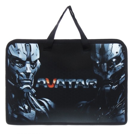 Folder with A4 handles, 340 x 245 x 35 mm, plastic, zipper around, Hatber "Avatar"-2