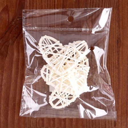 Decor for creativity from the vine "Heart" set of 3 pcs., Size 1 pc. - 6.5 × 6 cm, natural color-3