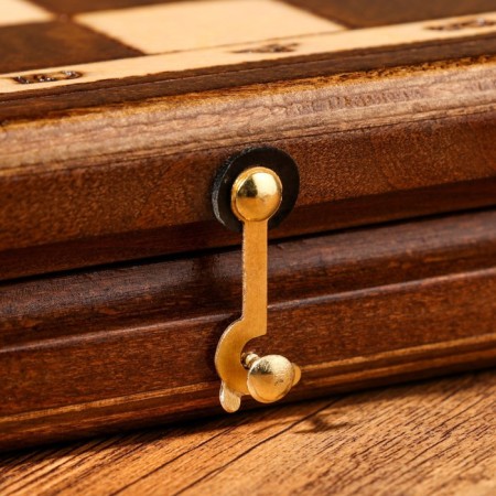 Handmade backgammon "Bear", 60x30 cm, with a chess field, a walnut array, Armenia-3