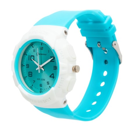 Watch of nursery, d-4.5 cm, silicone strap, 3 atm, turquoise-2