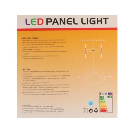Patch LED lamp, 185x35 mm, 24 watts, 2160 lm, 6500 K, quad.-8