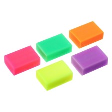 Eraser rectangular neon mix (barcode on the piece)