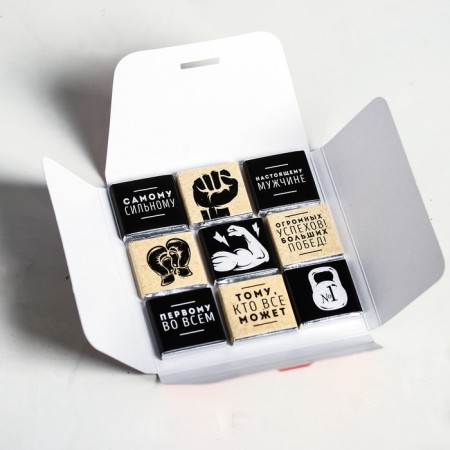 Milk chocolate "Real hero. From February 23 ”, postcard, 9 pcs. x 5 g-1